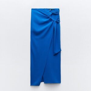 RUCHED MIDI SKIRT